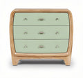 Commode en bois avec tiroirs verts dimensions 70 x 40 x 80cm