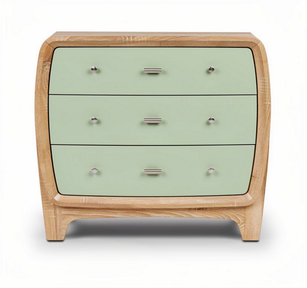 Commode en bois avec tiroirs verts dimensions 70 x 40 x 80cm