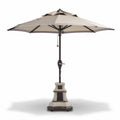 Parasol de jardin 200 x 200 x 250cm en polyester beige avec structure en métal