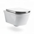Toilette suspendue en céramique blanche avec abattant doux 70 x 36 x 40cm