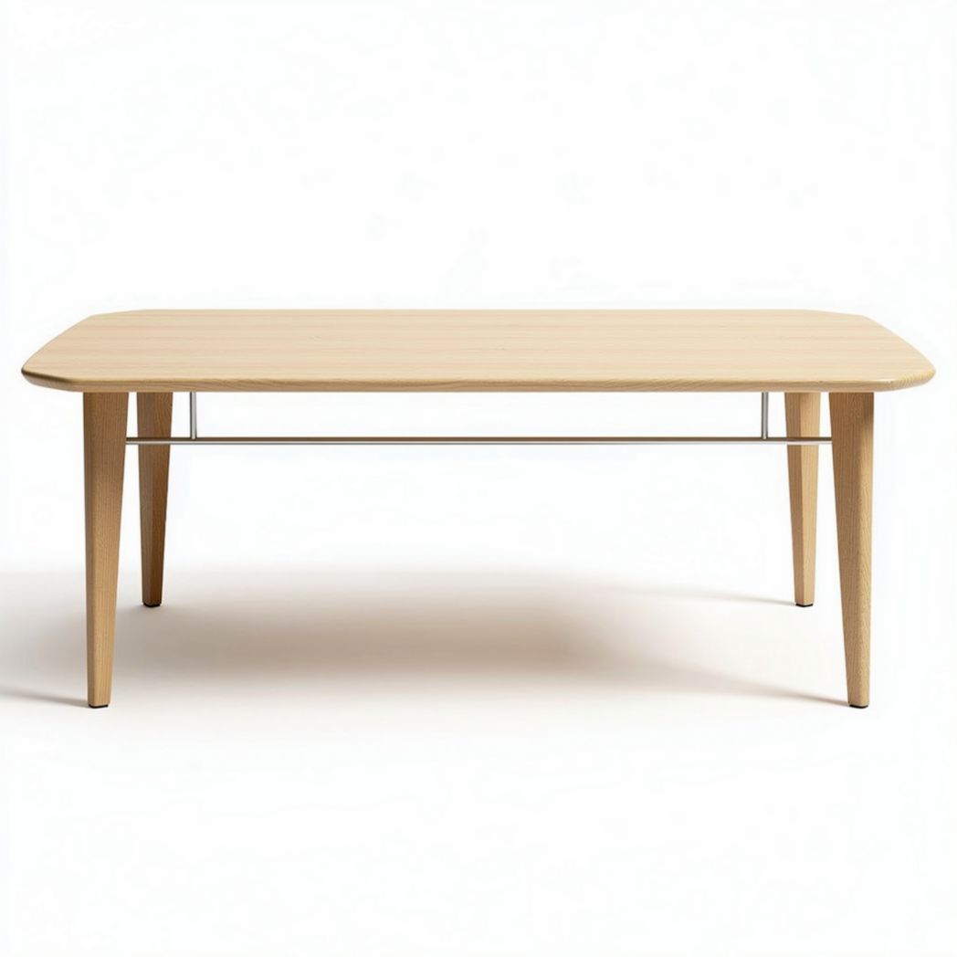 Table basse en bois naturel 150 x 90 x 75cm pour salon moderne